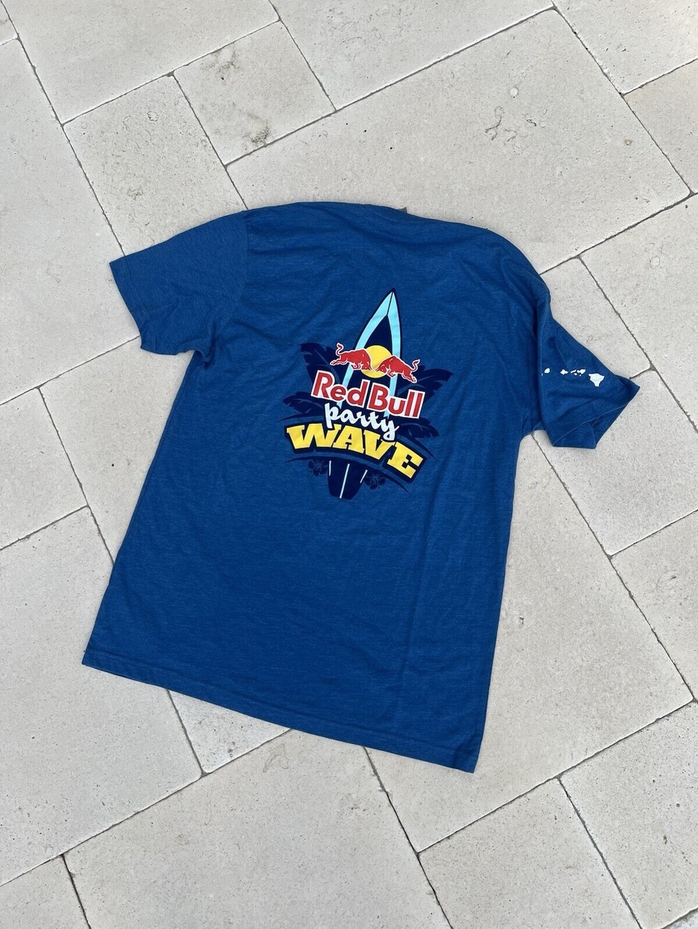Vintage Red Bull Energy Drink Promo Tee T-Shirt AOP Mens Size Large Hawaii Party